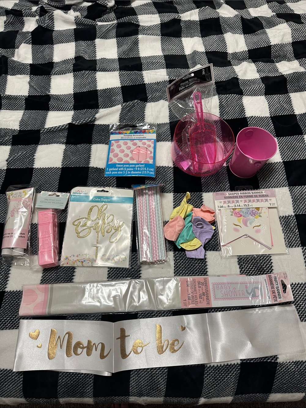Baby Shower Decorations Kit - Pink Party Supplies